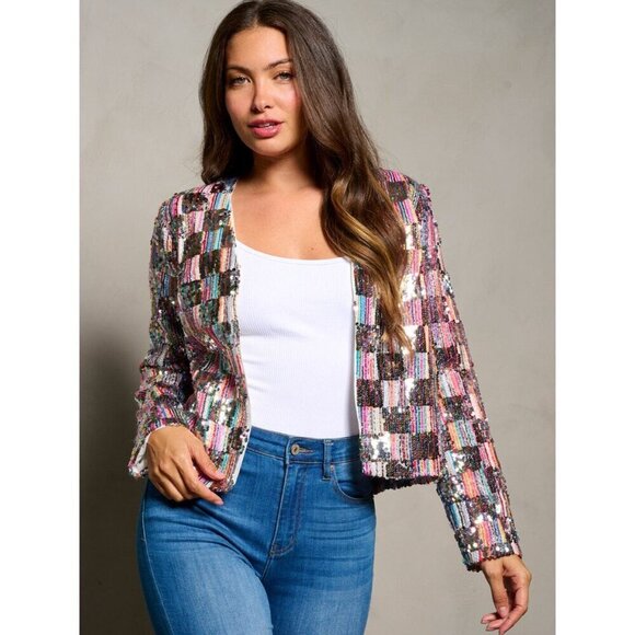Sparkle Sequin Multi Color Jacket - Picture 5 of 5